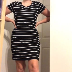 Black and White Stripe Dress (Maternity kinda)